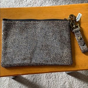 NWT Madewell Leather Pouch Wristlet